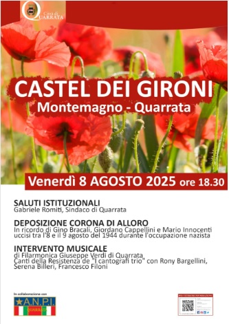 volantino dell'iniziativa, con papaveri